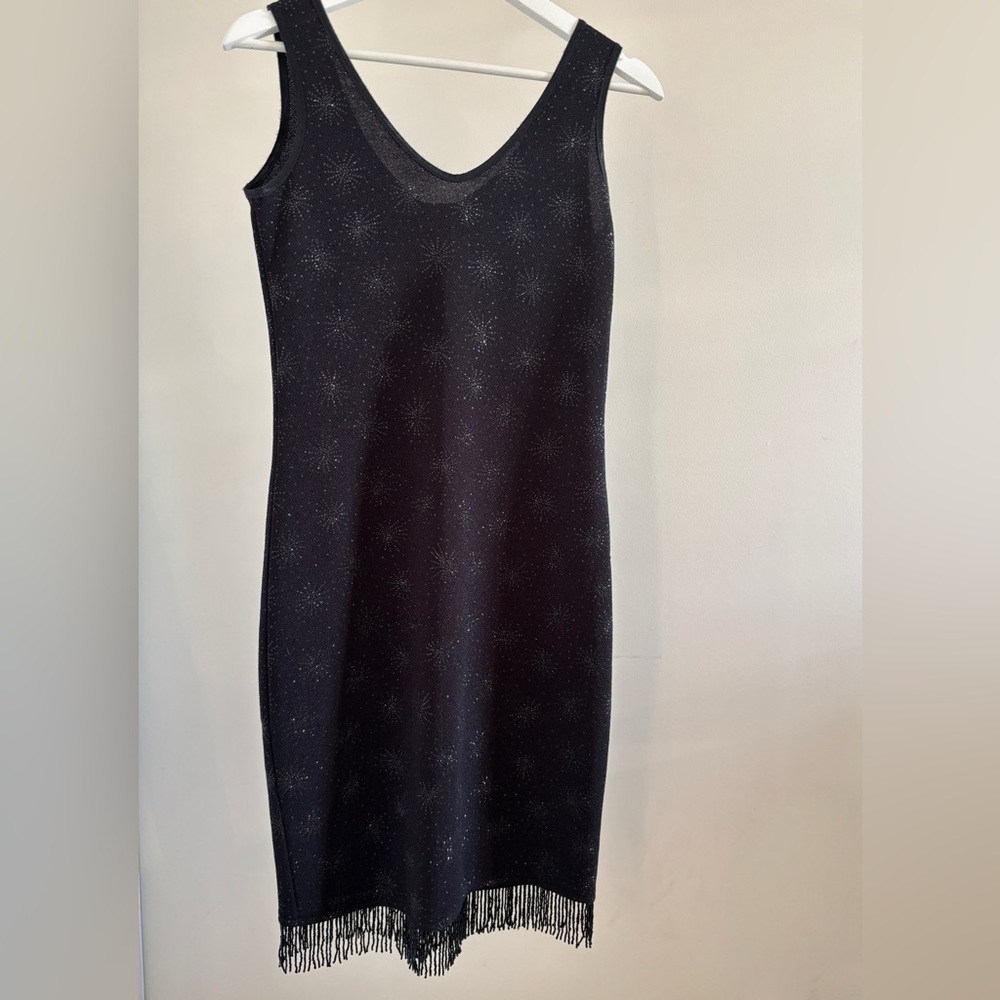 Vintage 90s Sparkly Beaded Fringe Dress – Made in Canada - Picture 6 of 11